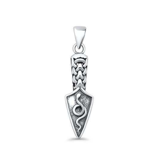 Snake & Arrowhead Knife Pendant