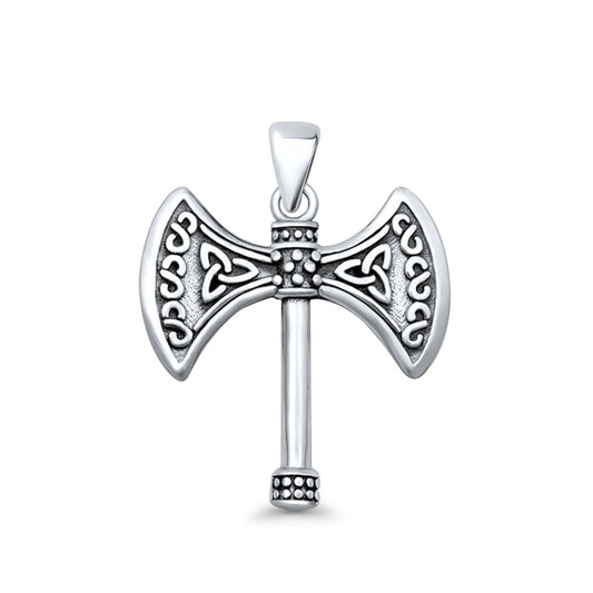 Double Headed Celtic Axe Pendant