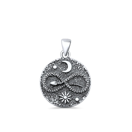 Sun, Moon & Snake Pendant