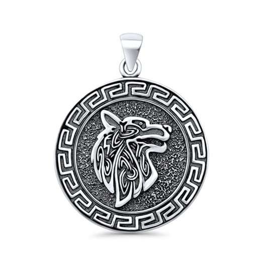 Aztec Wolf Pendant