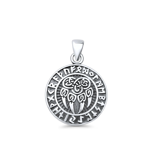 Aztec Bear Paw Runes Pendant