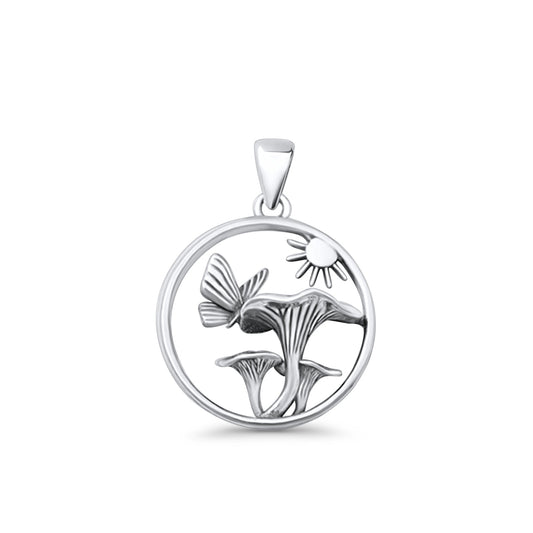 Sun Butterfly Mushroom Pendant
