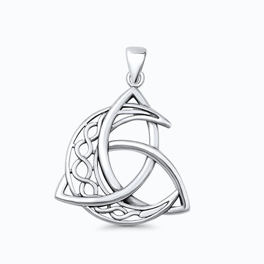 Triquetra & Celtic Moon Pendant