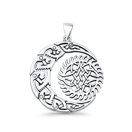 Celtic Moon Fish Pendant