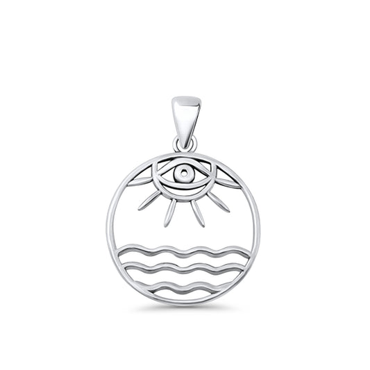 Evil Eye, Sun & Water Pendant
