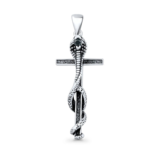 Cobra Snake Cross Pendant