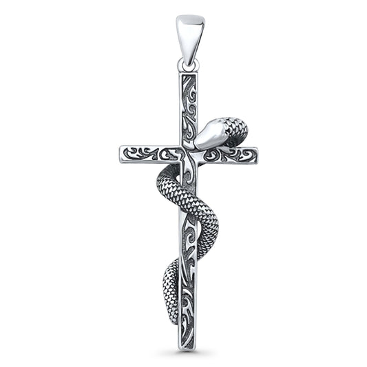 Snake & Cross Pendant