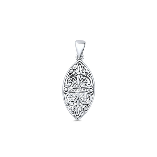 Dragonfly Marquise Filigree Pendant