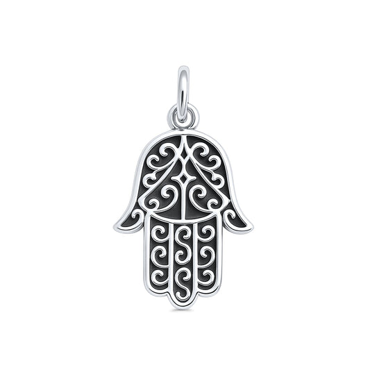 Filigree Hamsa Hand Pendant
