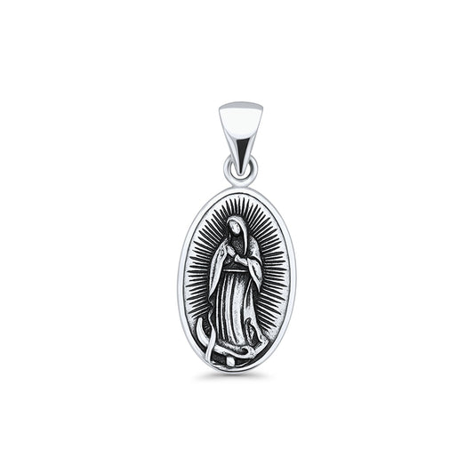 Oval Virgin Mary Pendant