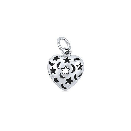 Heart Moon Star Pendant