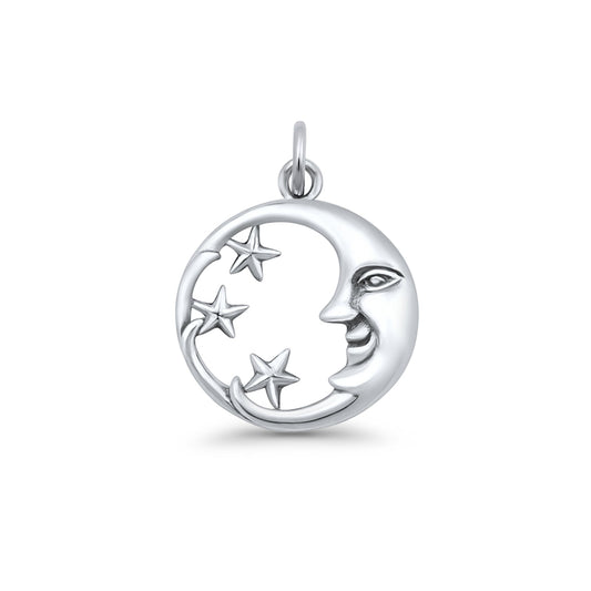 Celestial Moon Star Pendant