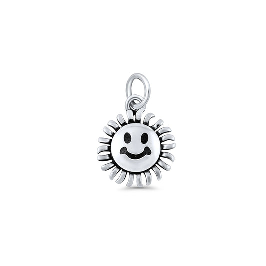 Smiley Face Flower Pendant
