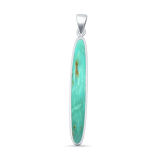 Oval Turquoise Stick Pendant