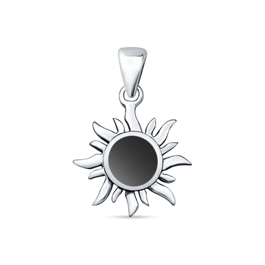 Oxidized Sun Pendant