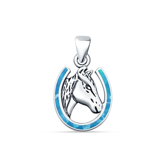 Horse & Horseshoe Pendant