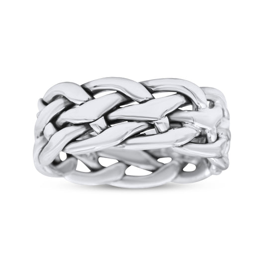 Infinity Braided Style New Design Oxidized Band Thumb Ring 8mm(0.31)