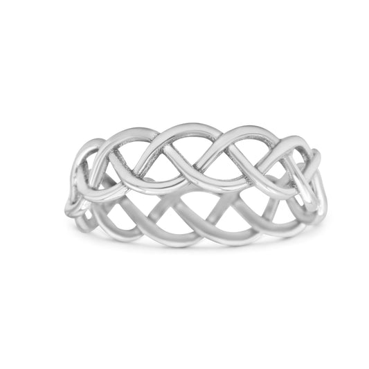 Celtic Braided Band Infinity Knot Ring Thumb Ring (7mm)