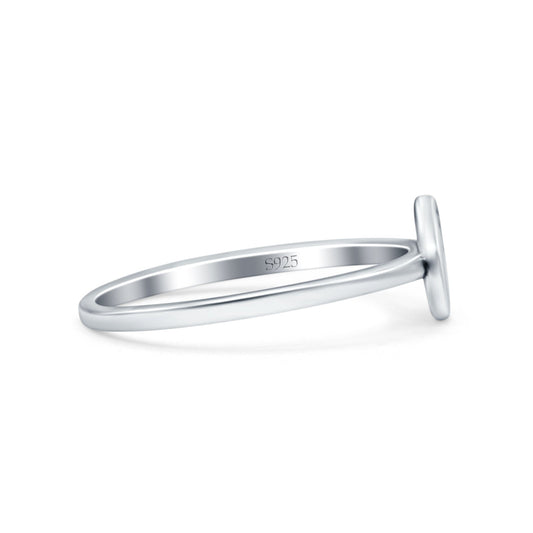 Hamsa Ring Oxidized Band Thumb Ring (7mm)