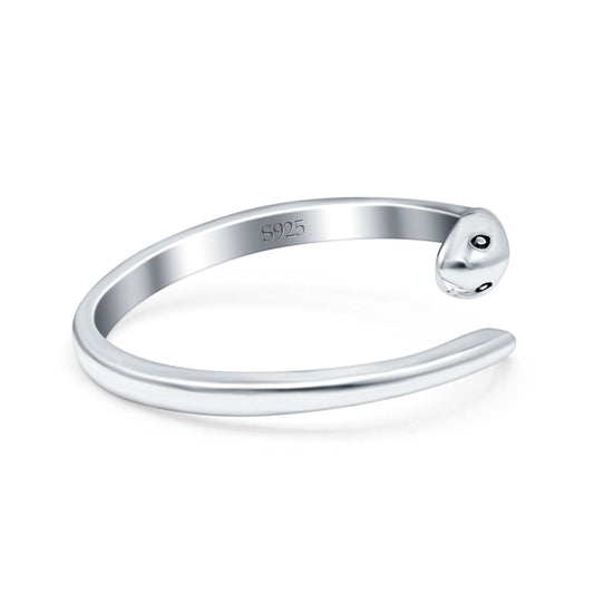 Snake Oxidized Band Thumb Ring (8mm)