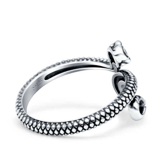 Snake Oxidized Band Thumb Ring (18mm)