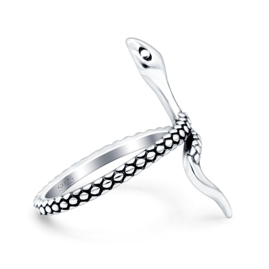 Snake Oxidized Band Thumb Ring (25mm)