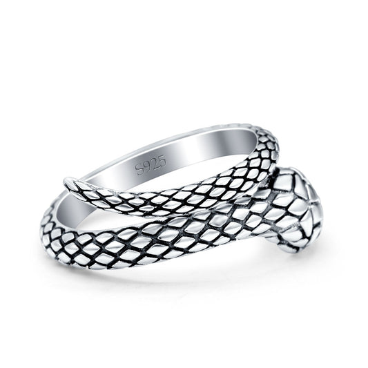 Snake Oxidized Band Thumb Ring (12mm)