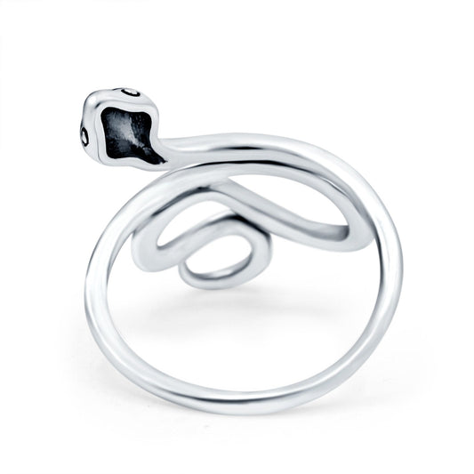 Snake Oxidized Band Thumb Ring (23mm)