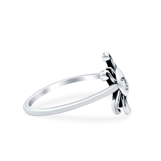 Sun Oxidized Band Thumb Ring (13mm)