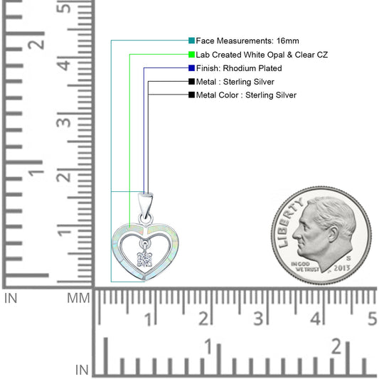 Heart Charm CZ Pendant
