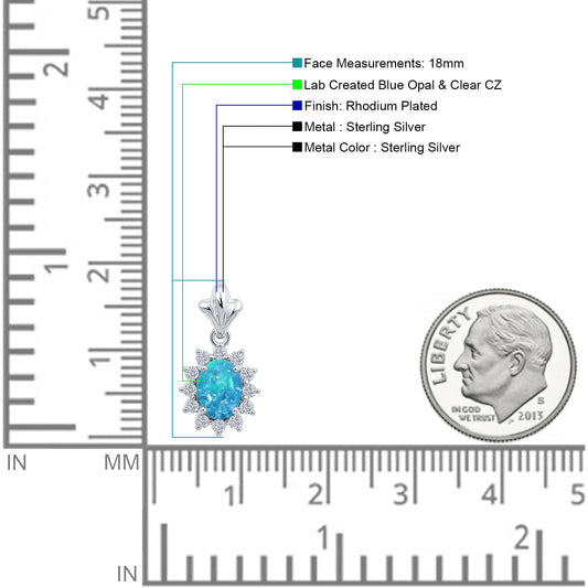 CZ Floral Pendant