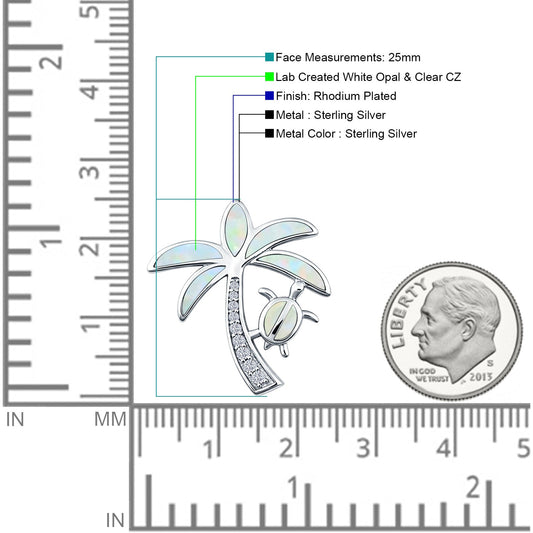 Palm Tree Sea Turtle Pendant