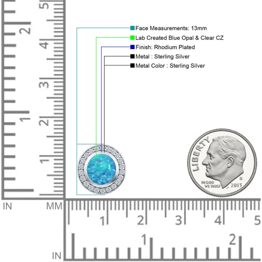 Halo CZ Round Pendant