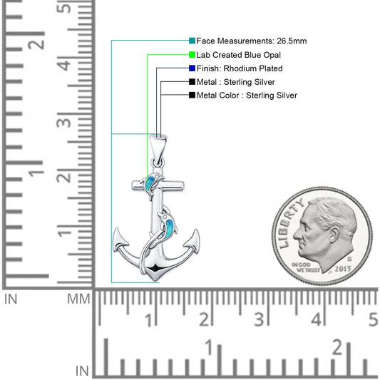 Anchor & Dolphin Pendant