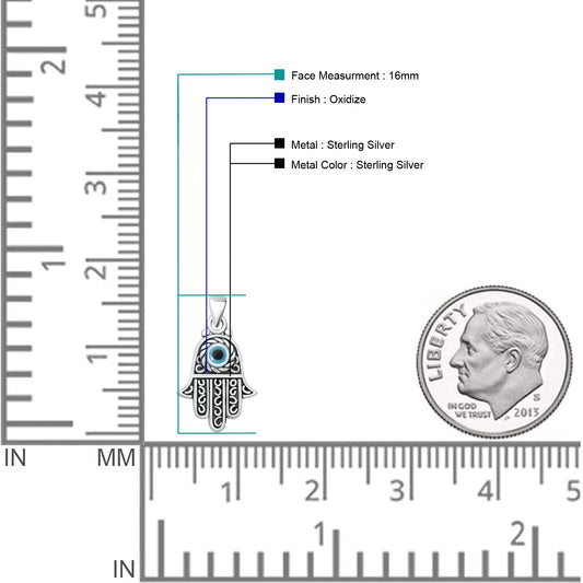 Hand Of Hamsa & Evil Eye Pendant