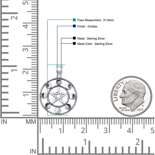 Celtic Star & Moon Phases Pendant