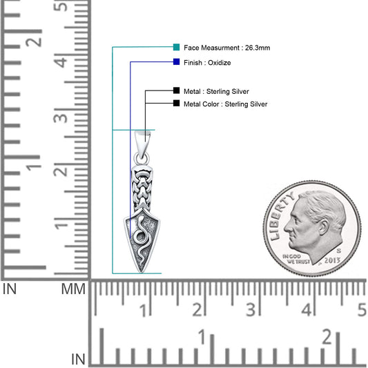 Snake & Arrowhead Knife Pendant