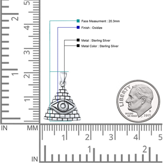 Evil Eye & Pyramid Pendant