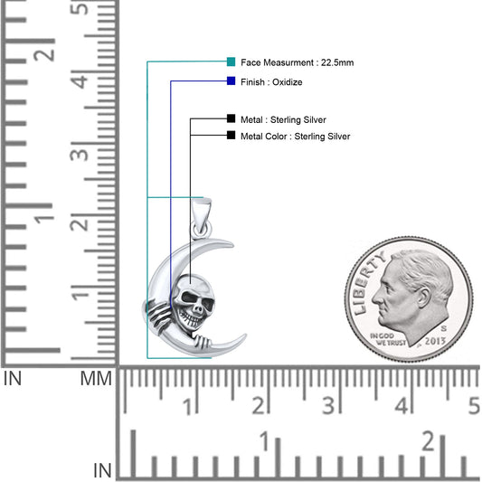 Moon & Skull Pendant