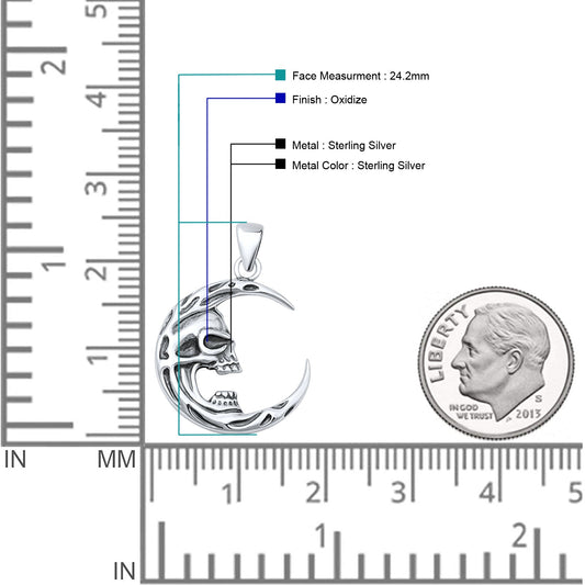 Moon & Skull Pendant