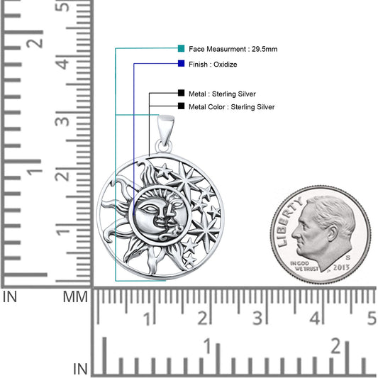 Sun Moon & Stars Pendant