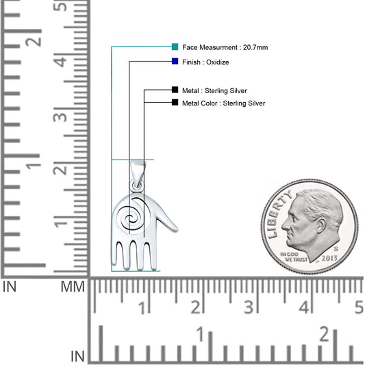 Hand & Spiral Pendant