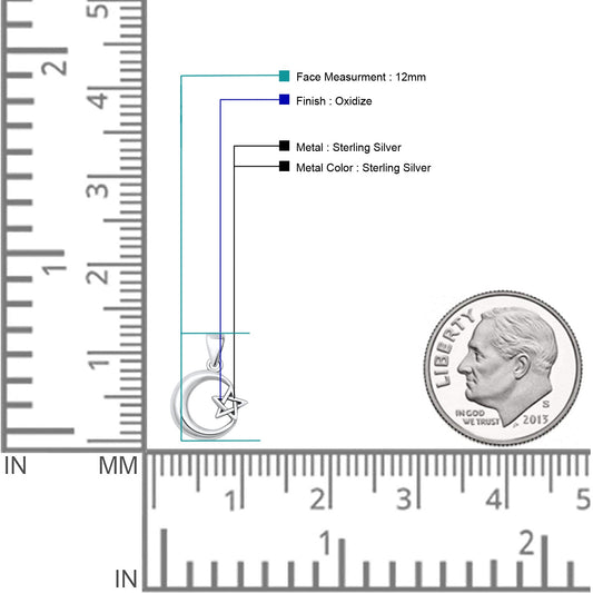 Moon & Star Charm Pendant