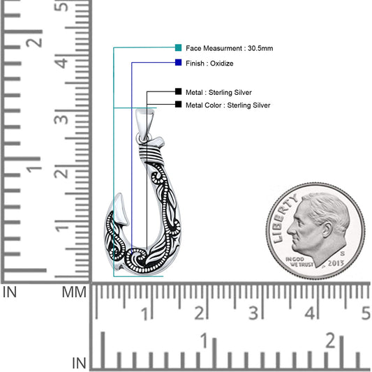 Leaf Fishhook Pendant