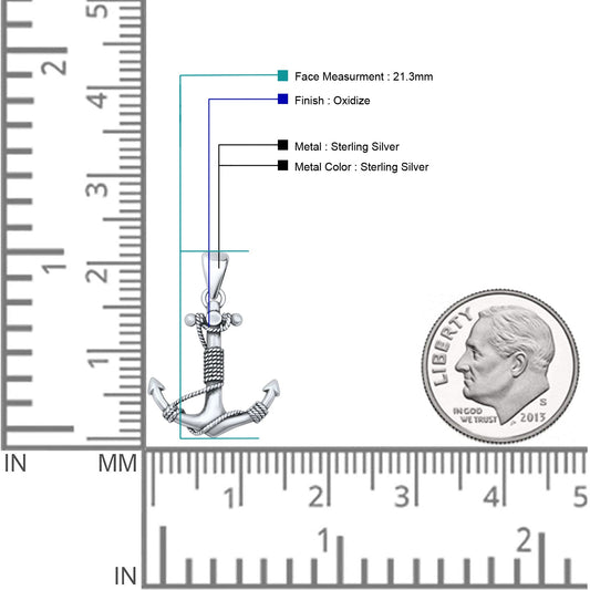 Twisted Rope Anchor Pendant