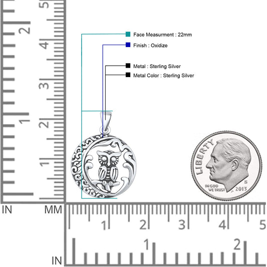 Filigree Owl & Moon Pendant