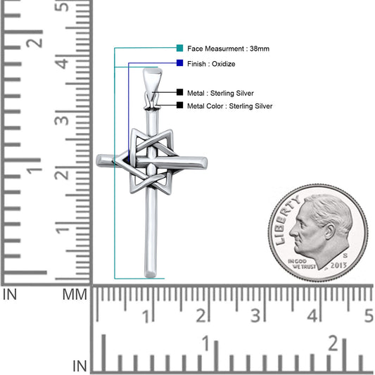 Cross & Star of David Pendant