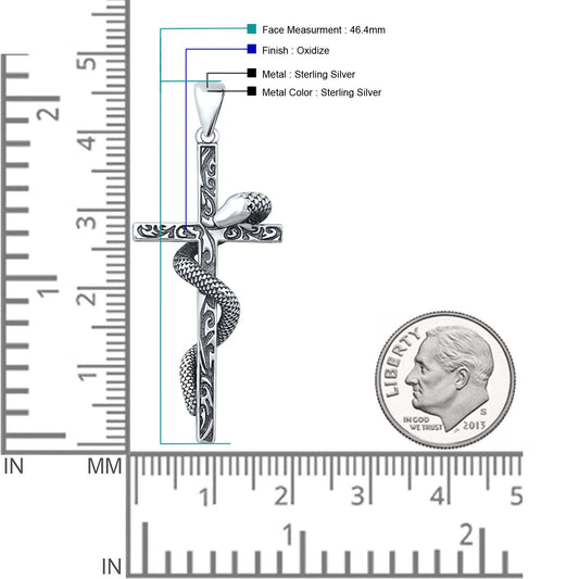 Snake & Cross Pendant