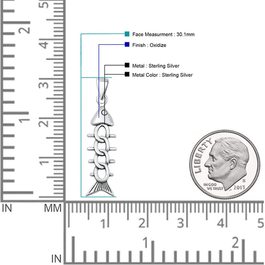 Fish Skeleton Pendant