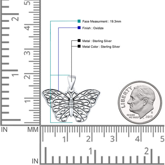 Butterfly Filigree Pendant